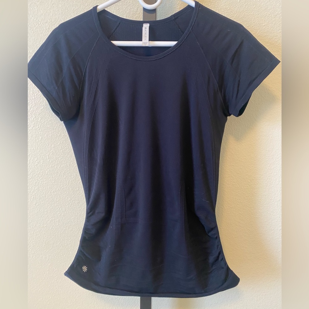 Athleta Black Short Sleeve Top - Size M